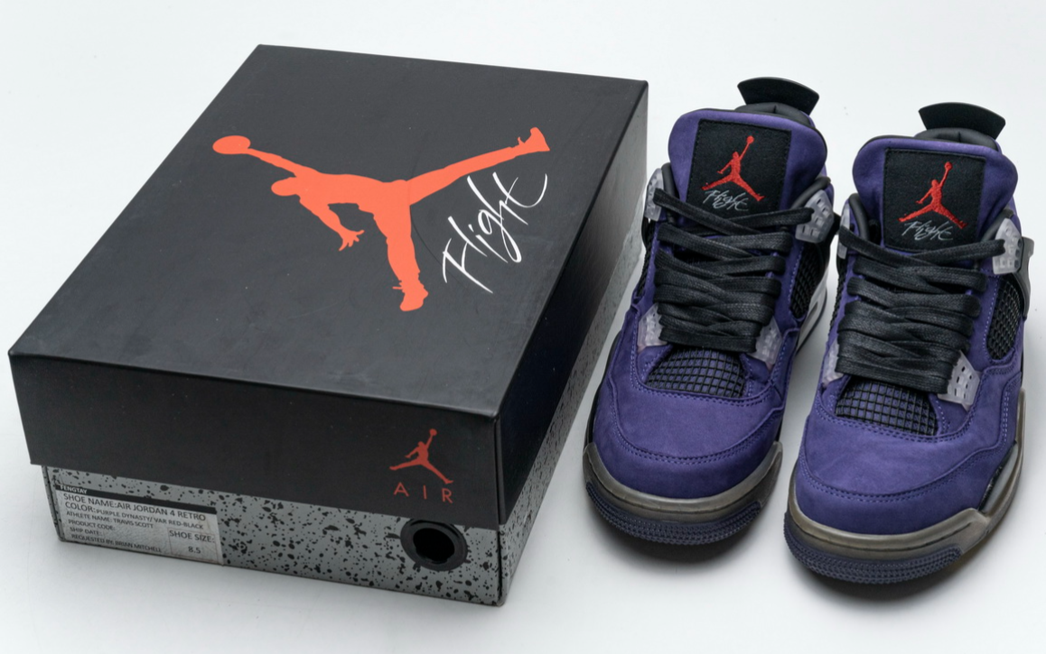 Jordan 4 Retro Travis Scott Purple