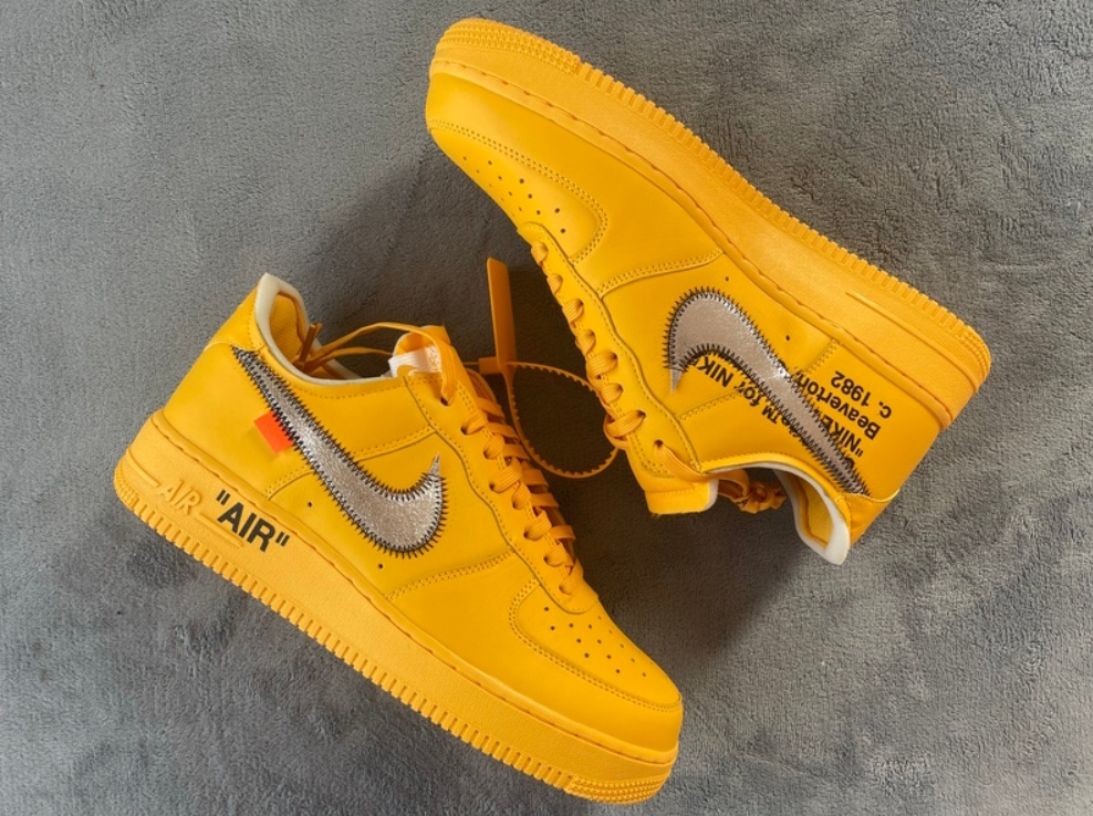 Nike Air Force 1 Low Off-White ICA University Gold